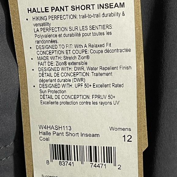 Prana Halle Hiking Convertible Pant in Coal Gray (Short Inseam) Size 12 NWT - Picture 12 of 13